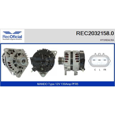 Alternador RECOFICIAL REC2032158.0