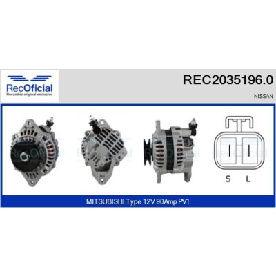 Alternador RECOFICIAL REC2035196.0