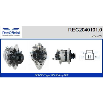 Alternador RECOFICIAL REC2040101.0