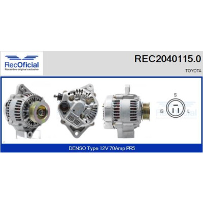 Alternador RECOFICIAL REC2040115.0