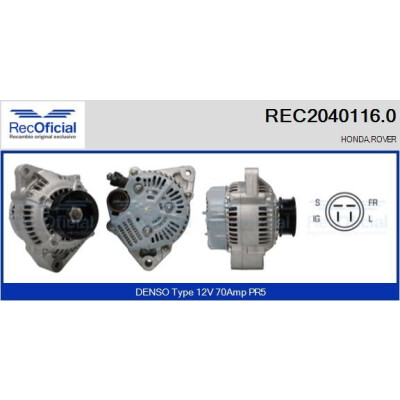 Alternador RECOFICIAL REC2040116.0
