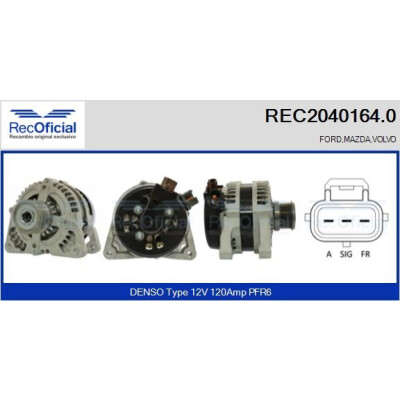 Alternador RECOFICIAL REC2040164.0