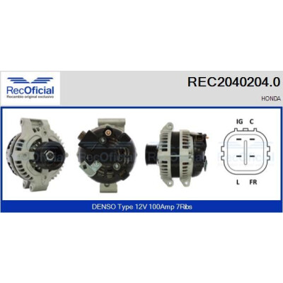 Alternador RECOFICIAL REC2040204.0