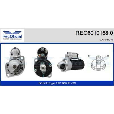 Motor de partida RECOFFICIAL REC6010168.0