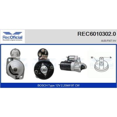 Motor de arranque RECOFICIAL REC6010302.0