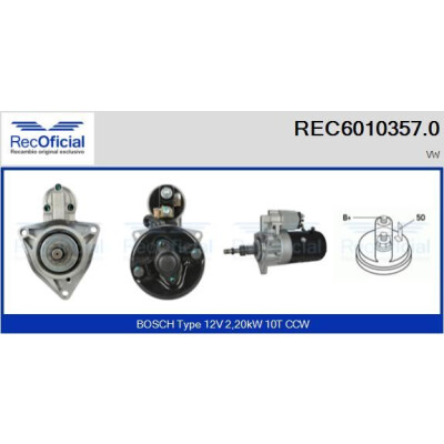 Motor de arranque RECOFICIAL REC6010357.0