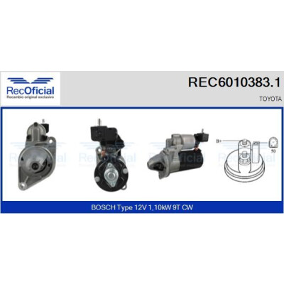 Motor de arranque RECOFICIAL REC6010383.1