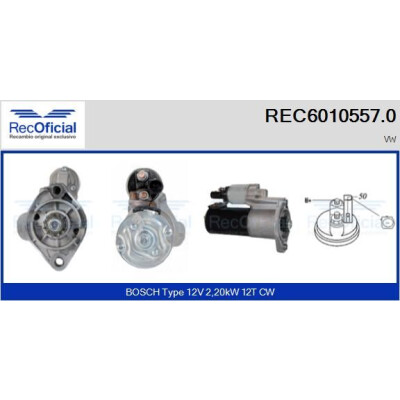 Motor de arranque RECOFICIAL REC6010557.0
