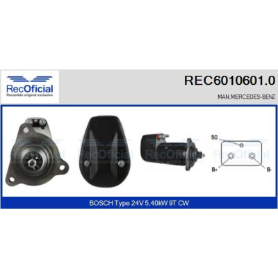 Motor de arranque RECOFICIAL REC6010601.0