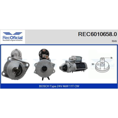 Motor de partida RECOFFICIAL REC6010658.0