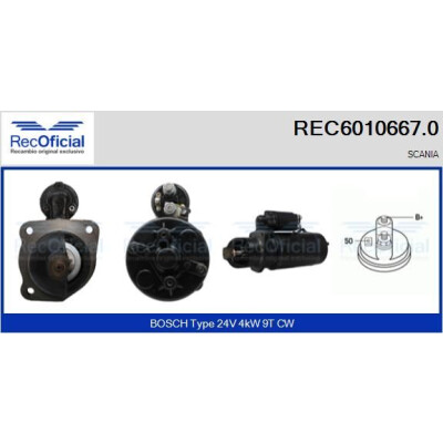 Motor de partida RECOFFICIAL REC6010667.0