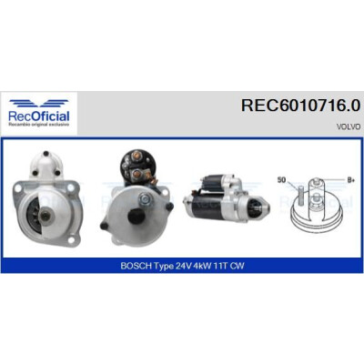Motor de arranque RECOFICIAL REC6010716.0