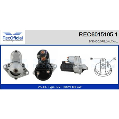 Motor de partida RECOFFICIAL REC6015105.1
