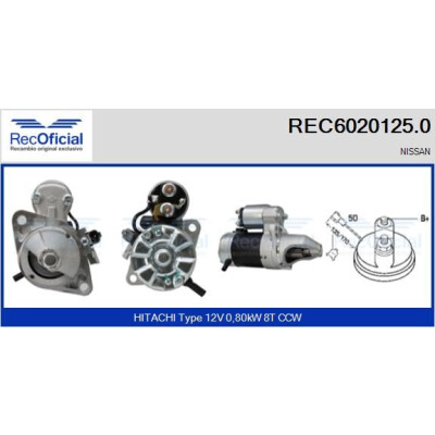 Motor de arranque RECOFICIAL REC6020125.0