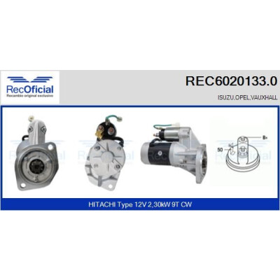 Motor de arranque RECOFICIAL REC6020133.0