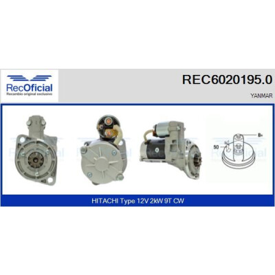 Motor de arranque RECOFICIAL REC6020195.0
