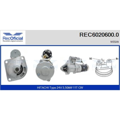 Motor de arranque RECOFICIAL REC6020600.0