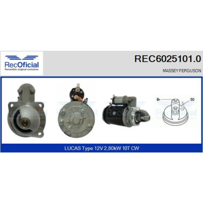 Motor de arranque RECOFICIAL REC6025101.0