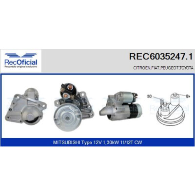 Motor de arranque RECOFICIAL REC6035247.1