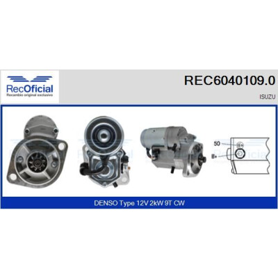 Motor de partida RECOFFICIAL REC6040109.0