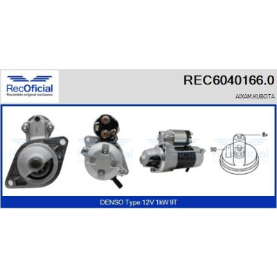 Motor de arranque RECOFICIAL REC6040166.0