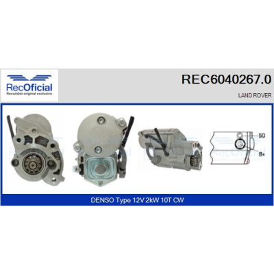 Motor de arranque RECOFICIAL REC6040267.0