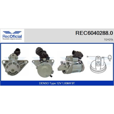 Motor de partida RECOFFICIAL REC6040288.0