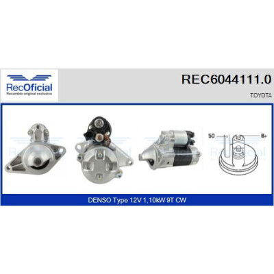 Motor de partida RECOFFICIAL REC6044111.0