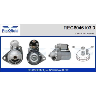 Motor de partida RECOFFICIAL REC6046103.0