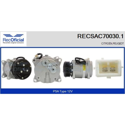 Compressor, ar condicionado RECOFICIAL RECSAC70030.1