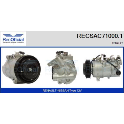 Compressor, ar condicionado RECOFICIAL RECSAC71000.1
