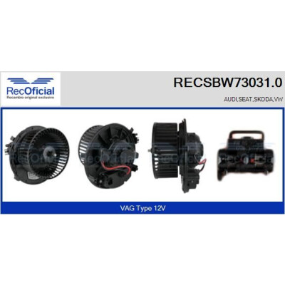Ventilador de cabine RECOFICIAL RECSBW73031.0