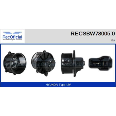 Ventilador de cabine RECOFICIAL RECSBW78005.0