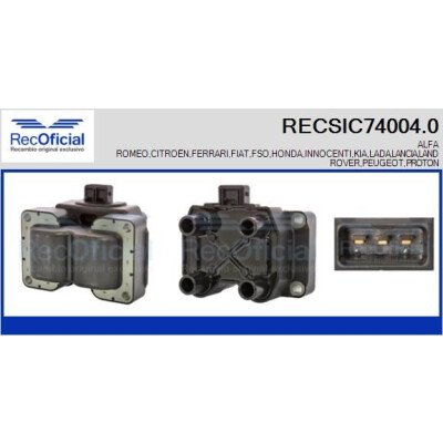 Bobina de ignição RECOFICIAL RECSIC74004.0
