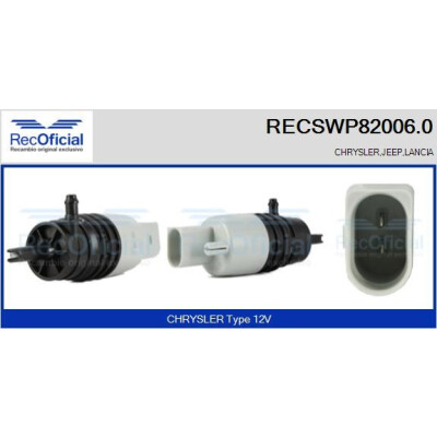 Bomba d'água para lavador de para-brisa RECOOFFICIAL RECSWP82006.0