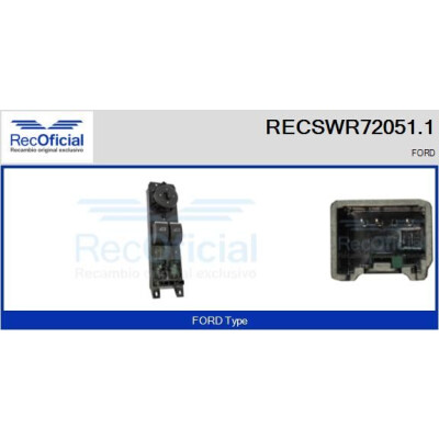 Interruptor de janela RECOFICIAL RECSWR72051.1