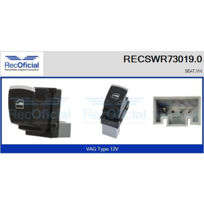 Interruptor de janela RECOFICIAL RECSWR73019.0