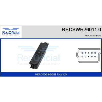 Interruptor de janela RECOFICIAL RECSWR76011.0