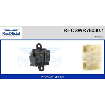 Interruptor de janela RECOOFFICIAL RECSWR78030.1
