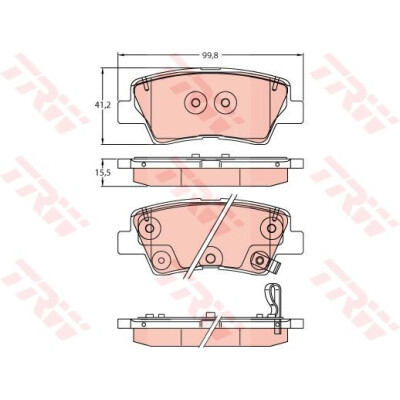 Conjunto de pastilhas de freio TRW GDB2242