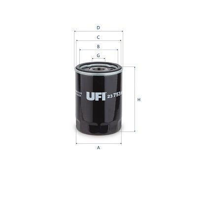 Filtro de óleo UFI 23.753.00