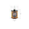 Filtro de óleo UFI 25.VCC.01