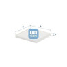 Filtro de ar de cabine UFI 53.522.00