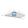 Filtro de ar de cabine UFI 53.584.00