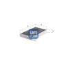 Filtro de ar para cabine UFI 54.396.00