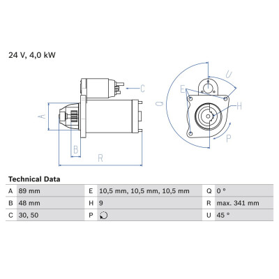 Motor de partida BOSCH 0 986 011 280