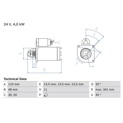 Motor de partida BOSCH 0 986 017 980