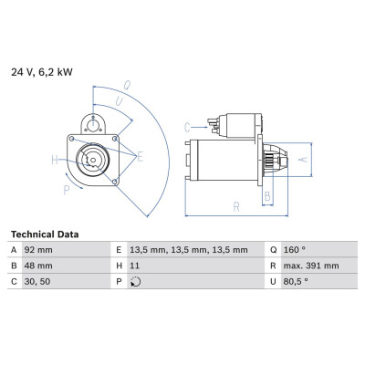 Motor de partida BOSCH 0 986 018 370