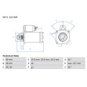 Motor de partida BOSCH 0 986 020 070
