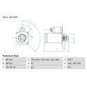 Motor de partida BOSCH 0 986 020 190